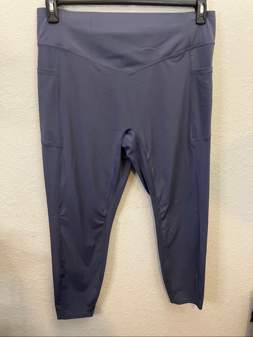HALARA blue High-Waist ankle BBL Leggings with Side Pockets